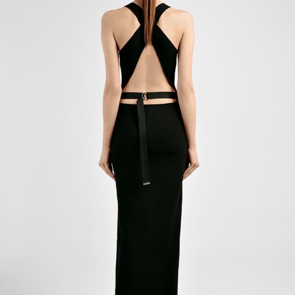 💋JOSEPH (London) black halter cocktail maxi dress - Picture 5 of 6